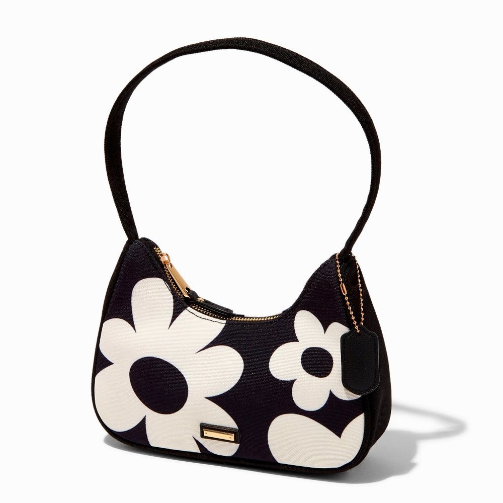 Claire's black & white purse